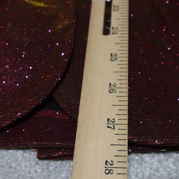 Rock & Roll Denim Blazer Jacket Women's Medium Red Color Changing Metallic - Picture 7 of 13